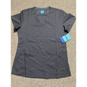 Zavate Scrub Top Style 1165, Womens Small, Black, NWT